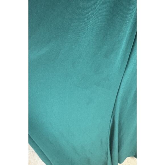 Ieena for Mac Duggal Women’s Green Long Sleeve Draped Ruched Gown Size 4 READ - Picture 6 of 6